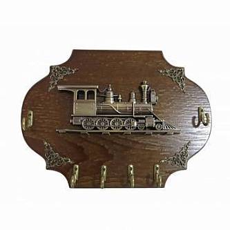 Ключница  25х18, паровоз, открытая, темная