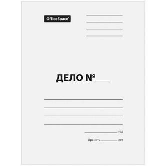 Скоросшиватель "Дело" 440г/м мелованный, плотный, белый