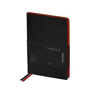 Записная книжка А6 "Fuze" черный кожзам