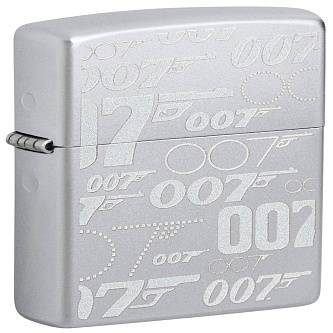 Зажигалка ZIPPO James Bond Satin Chrome