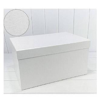 Коробка подарочная  Кожа крокодила белая 28*20*10,5 см 10-3