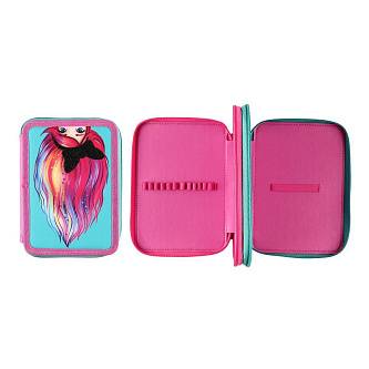 Пенал без наполнения 2 отделения 20*14*4 Magic Hair