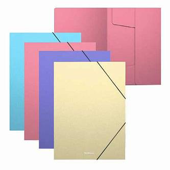 Папка на резинках EK Matt Pastel, A4, ассорти