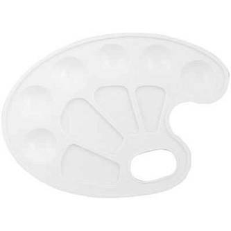 Палитра художника, овальная, пластик 6+4 яч