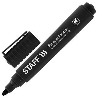 Маркер перманентный STAFF "Basic Budget PM-125" черный