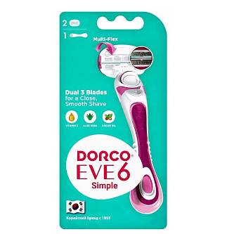 Станок жен DORCO Eve 6 Simple 3+3, 2 касс