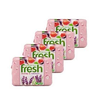 Мыло туалетное Fresh 4х75гр инжир и лаванда