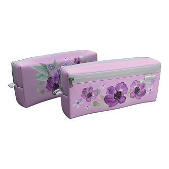 Пенал квадро с 2 отделениями ErichKrause 210x100мм Bloom (Lilac)