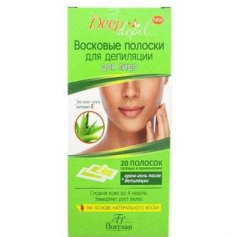 Восковые полоски Флоресан д/депил лица Алоэ Вера 20шт