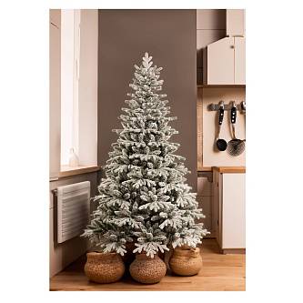 Ель искусственная Каспийская заснеженная1,2 м (подставка пластик