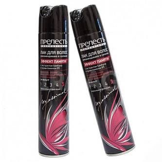 Лак д/в Прелесть Professional Эффект памяти свехсильн фикс 300мл