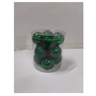 Набор шаров пластик  D 4см 12шт зеленый