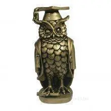 Фигурка Магистр Филин цвет золото Д8Ш8В19см, фото №1