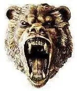 Медведь рычит  голова Н-50см бронза, фото №1