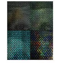 Бумага упаковочная "Чешуя" 70*100см в рулоне, фото №1