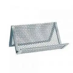 Подставка для визиток "EK" серебро, фото №1