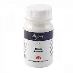 Краска акриловая Белила цинковые Ладога 100мл, фото №1