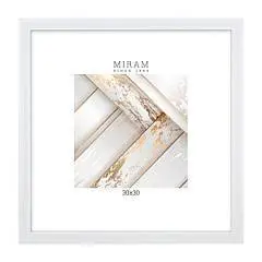 Рамка пластиковая 30*30 белая, оргстекло, фото №1