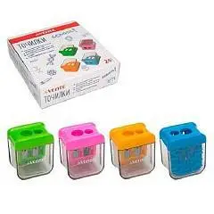 Точилка для карандашей "deVENTE.Labyrinth" 38x25x45мм, 2отв, асс, фото №1