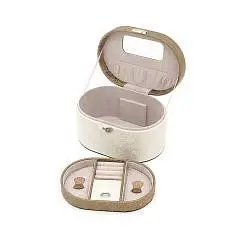 Шкатулка д/украшений Jardin D'Ete, цвет беж-зол, 21,7 х 15 х 12,, фото №1