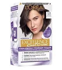 Краска д/в L`Oreal Paris Excellence 5.11 Ультрапепел светл-каштан, фото №1