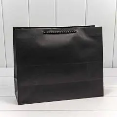 Сумка подарочная  "Фактура" Чёрный 32*26*13см, фото №1