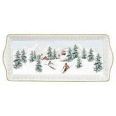 Блюдо прямоугольное 35х14.5 фарф  "Шале" в под уп, фото №1