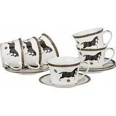 Набор кофейный Лошадь 12пр на 6пер 180мл, фото №1