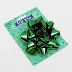 Бант-звезда № 14 металлик зелёный, фото №1