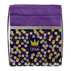 Мешок д/обуви Schoolformat SHINY CROWN 49х41см большой с карманом, фото №1
