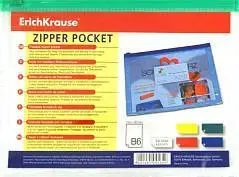 Пакет на гиб. молн. EK B6 прозрачный (цвет молнии в асс.), фото №1