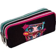 Пенал "deVENTE. BFF" 21x8,5x5,5 см, 3 отд, 3х цв.молния, фото №1