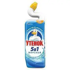 Гель для туалета"Туалетный Утенок" 900мл Морской 5 в 1, фото №1