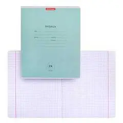 Тетрадь 24л КЛЕТКА "Классика" зел, фото №1
