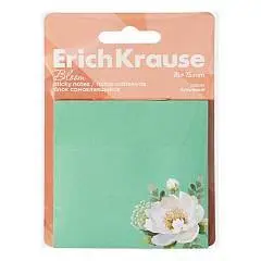 Блок самоклеящийся бумажный EK Pastel Bloom, 75х75 мм, 50л, мята, фото №1