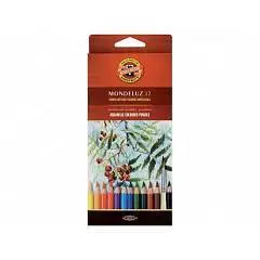 Карандаши акварельные 12цв "Mondeluz", фото №1