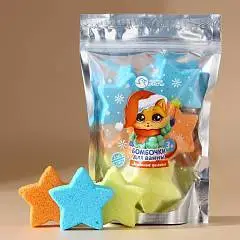 Бомбочки д/ванны Котик лимонные дольки 6шт?30 г, фото №1