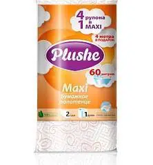Полотенца бумажные PLUSHE Maxi с тиснением 2 сл 40 м, фото №1