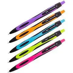 Ручка шариковая автомат. Berlingo "ColorZone" синяя, 0,7мм, микс, фото №1