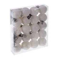 Набор шаров "Снежок белоснежный" 20-шт D 3 см, фото №1