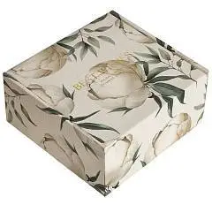 Коробка подарочная "Peony", айвори 200х200х100 мм, фото №1