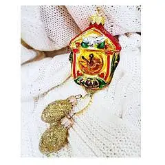 Ёлочное украшение "Часы с шишками",22 см, фото №1