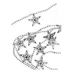 Бусы на ёлку серебряные "Яркие звезды", фото №1