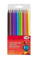 Карандаши цветные пласт Гамма "Мультики" 12цв заточ подвес, фото №1