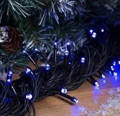 Гирлянда элект. уличная "Метраж" УМС, 10м, LED-100-220V, синяя, фото №1