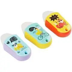 Точилка с ластиком MESHU "Summer party" 1 отв, ассорти, фото №1