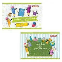 Альбом д/рис А4 8л скоба 100г Веселые карандаши Пифагор, фото №1