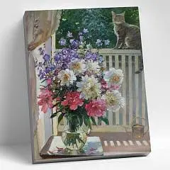 Картина по номерам 40*50см Штуц Е.На балконе 36ц, фото №1