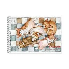 Альбом д/акв А4 20л "Корги спящие" греб 200г Полином, фото №1