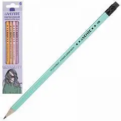 Карандаш чернографитный deVente "Mentality" HB, 1шт, шестигранный, фото №1